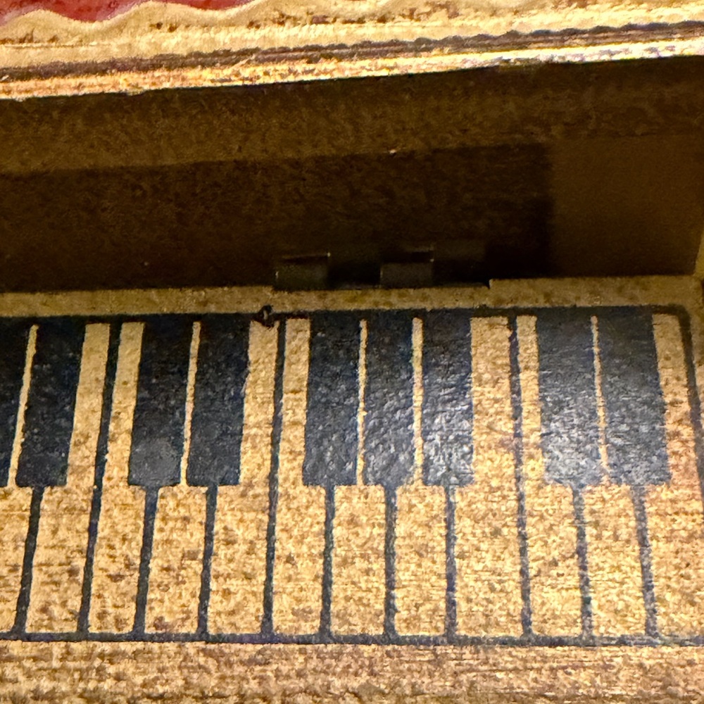 Vintage Italian Florentine Piano Music/Jewelry Box- works - Picture 7 of 9